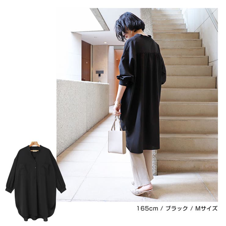 スキッパー シャツ ワンピース | andme | 詳細画像11 