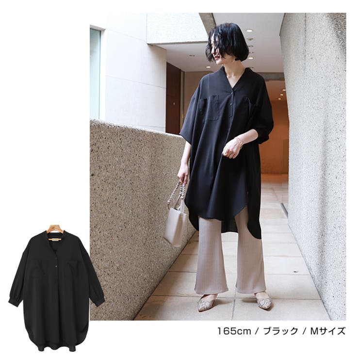 スキッパー シャツ ワンピース | andme | 詳細画像9 