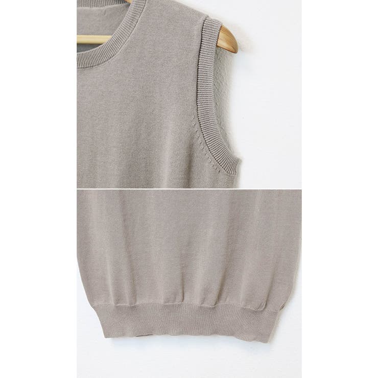 UV抗菌防臭 ノースリーブ ニット | andme | 詳細画像19 