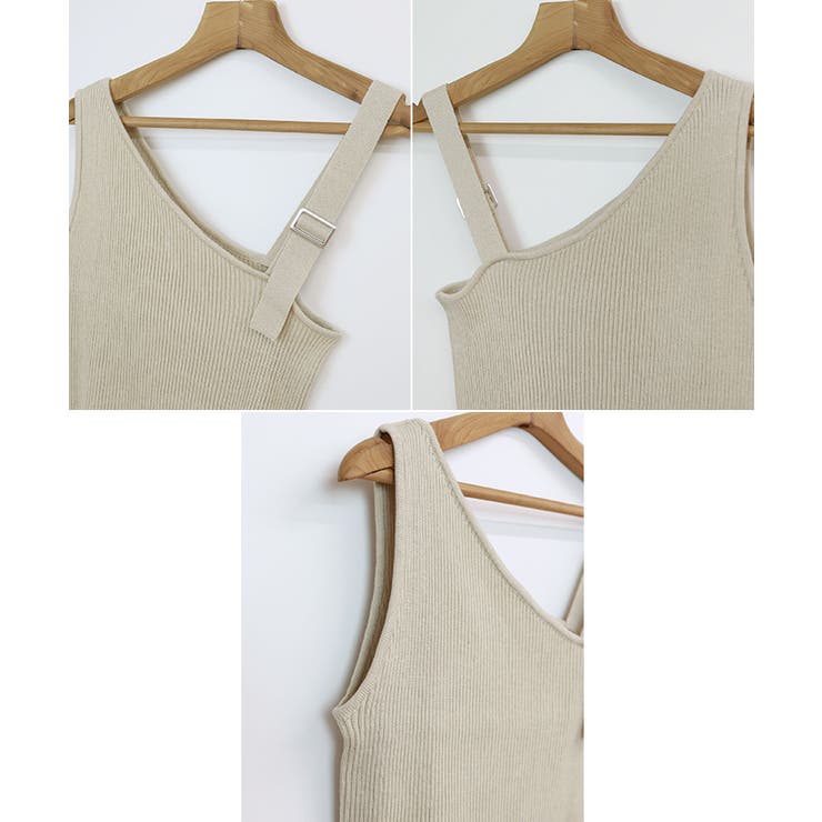 ワンショルダー ニット ビスチェ | andme | 詳細画像12 