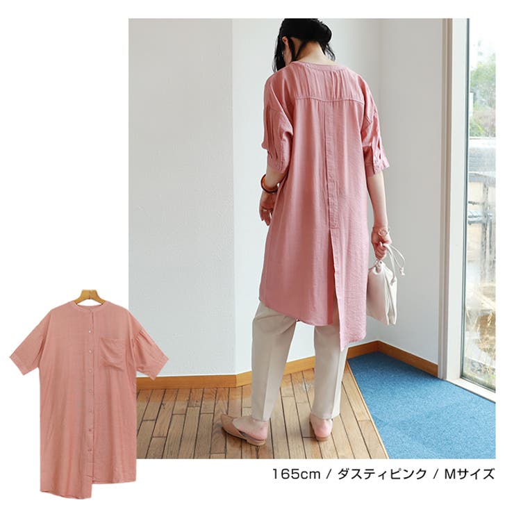 シアー アシンメトリー シャツワンピース | andme | 詳細画像12 