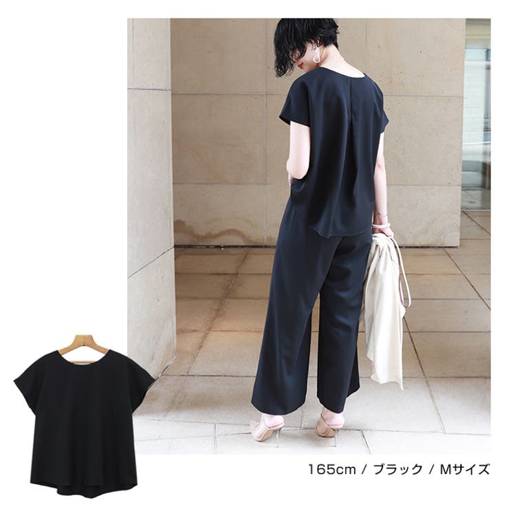 背中タック 半袖 ブラウス | andme | 詳細画像16 