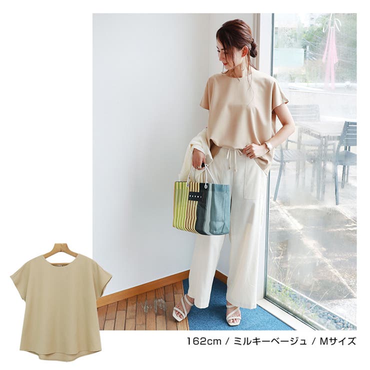 BASCO　バスコ　リネン　ブラウス　半袖　タック　ベージュ BASCO バスコ リネン ブラウス 半袖 タック ベージュ - メルカリ