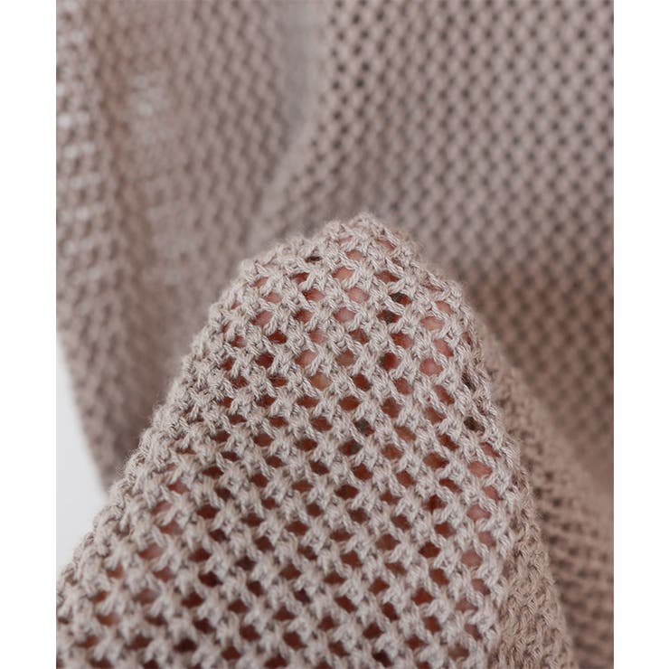 ベルト付き メッシュ ニット チュニック レディース 2way 春 夏 秋 冬 | andme | 詳細画像19 