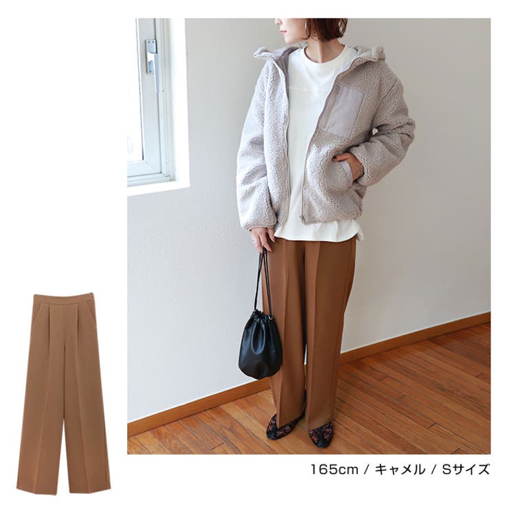 センタープレス ワイド パンツ[品番：AZ000003525]｜andme