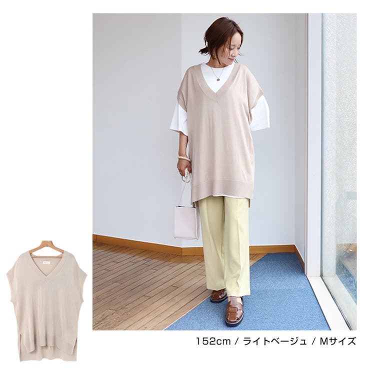 【美品】ユルタオ ◡̈ ベスト　リネン混 LADY LUCK LUCA ベスト ジレ LC/LLL リネン混ジップジレ