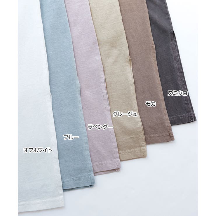 ピグメント加工 フレンチスリーブ Tシャツワンピース | andme | 詳細画像3 