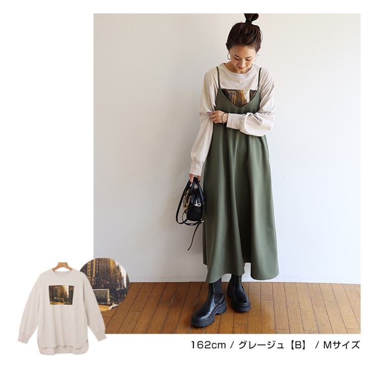 M.Y.O.B. フォトプリント長袖カットソー フォトプリント 長袖 Tシャツ[品番：AZ000003836]｜andme