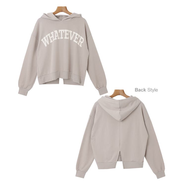 ロゴプリント スウェット パーカー | andme | 詳細画像16 