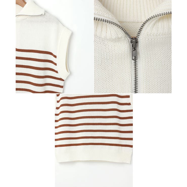 天竺編み アクリルコットン ハーフジップ | andme | 詳細画像14 