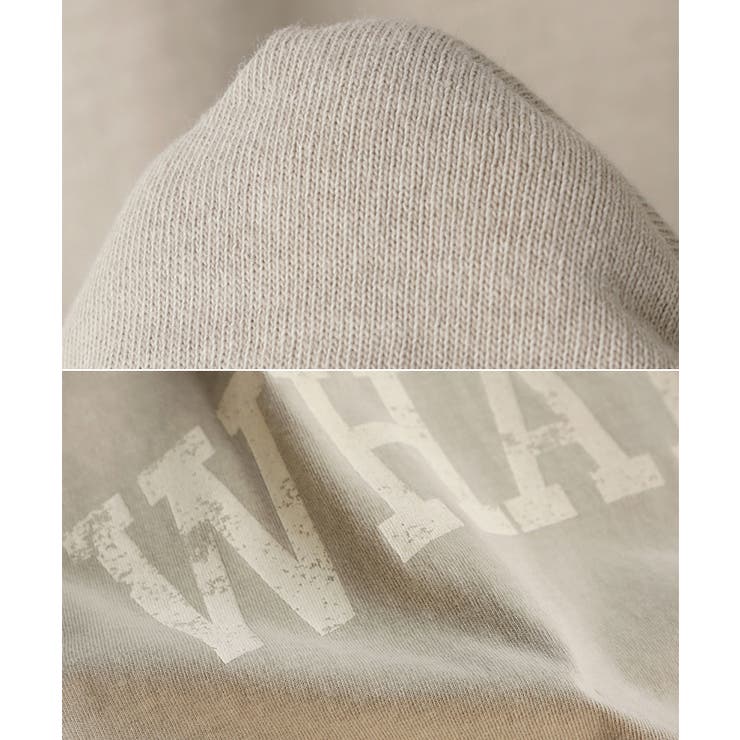 ピグメント加工 バックかすれロゴプリント Tシャツワンピース | andme | 詳細画像17 