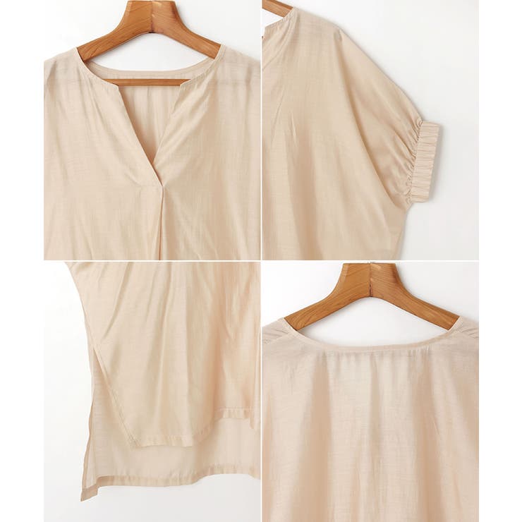 ブライトシアー 袖ギャザー シャツ | andme | 詳細画像14 