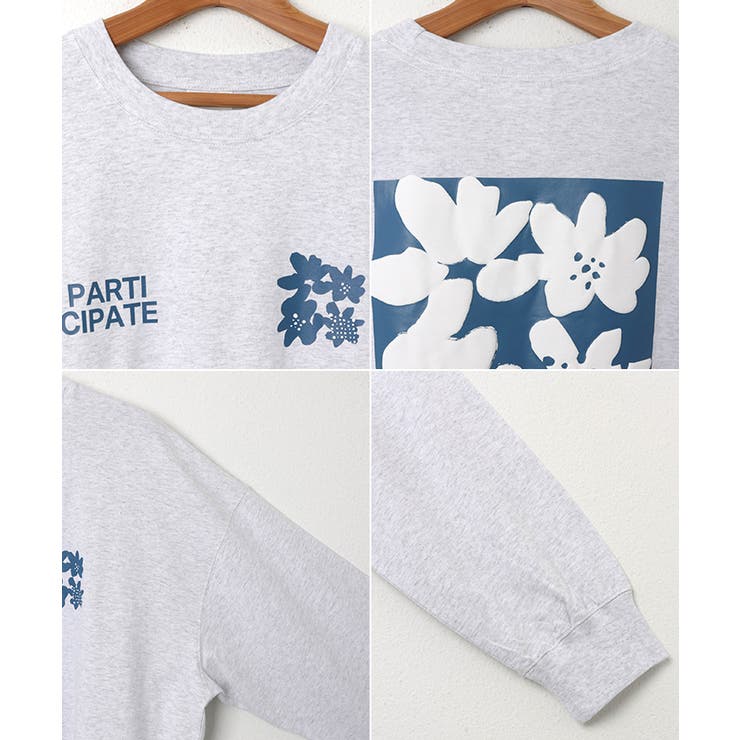 前後ロゴ入り フラワープリント 長袖 | andme | 詳細画像15 