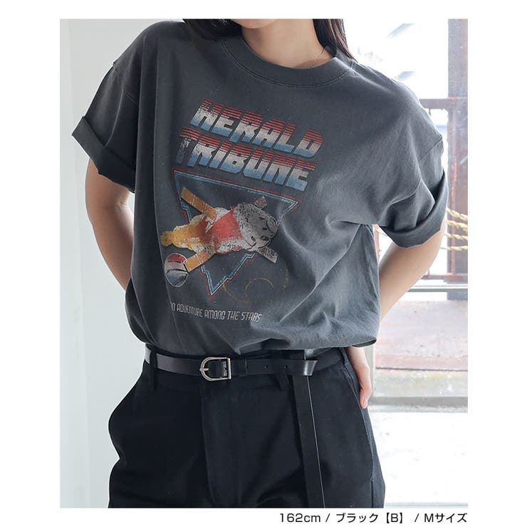 宇宙プリント 半袖 Tシャツ[品番：AZ000004609]｜andme