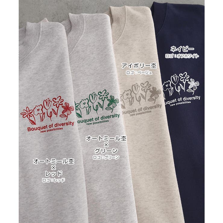 ロゴ フラワーイラスト プリント | andme | 詳細画像3 