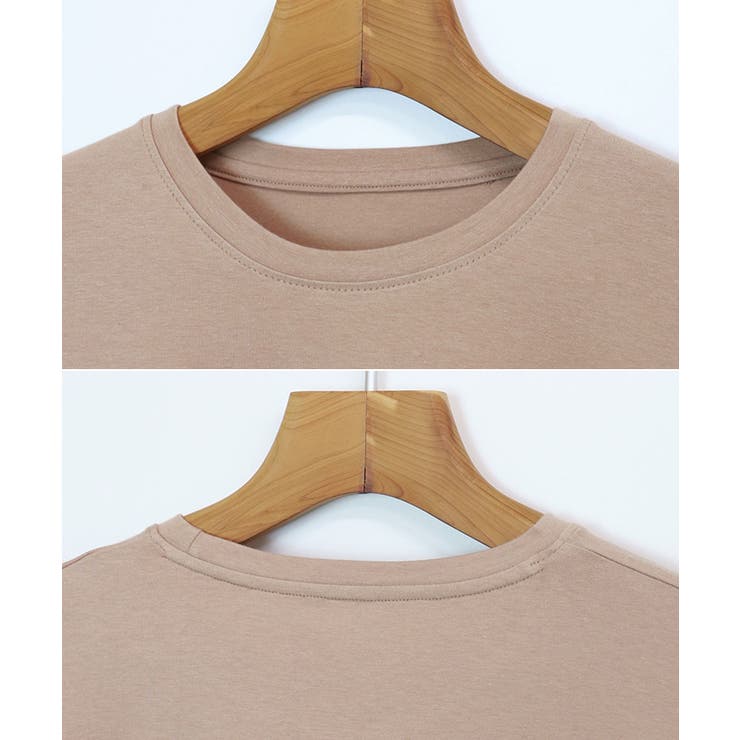 クルーネック ラウンドヘム 長袖Tシャツ | andme | 詳細画像13 