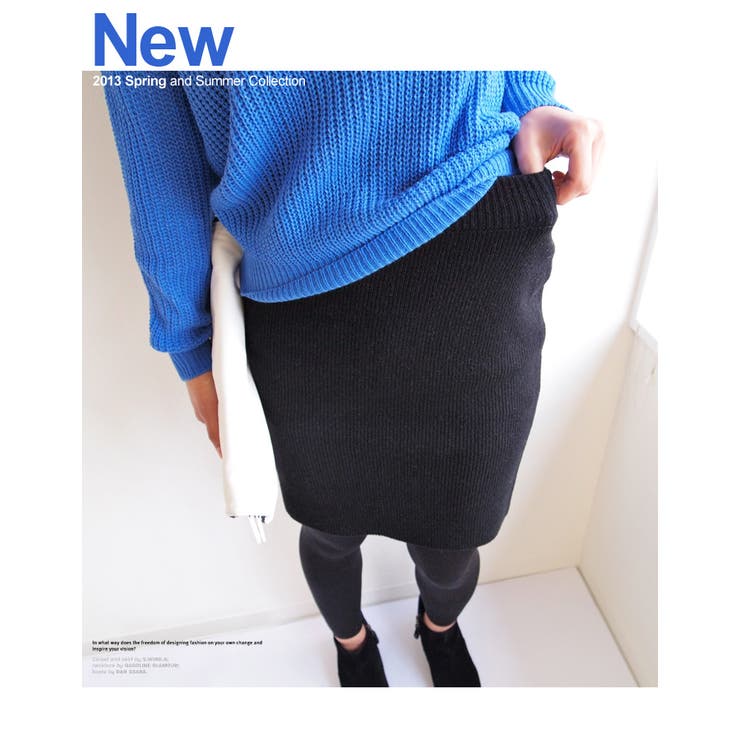 2013春新作♪注目トレンド!!タイトで美ライン ウール混♪伸びるリブ | andme | 詳細画像3 