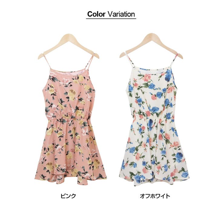 2013春夏新作♪花柄×ふんわりフレア♪ブラウジング フラワープリントミニ丈キャ… | andme | 詳細画像2 