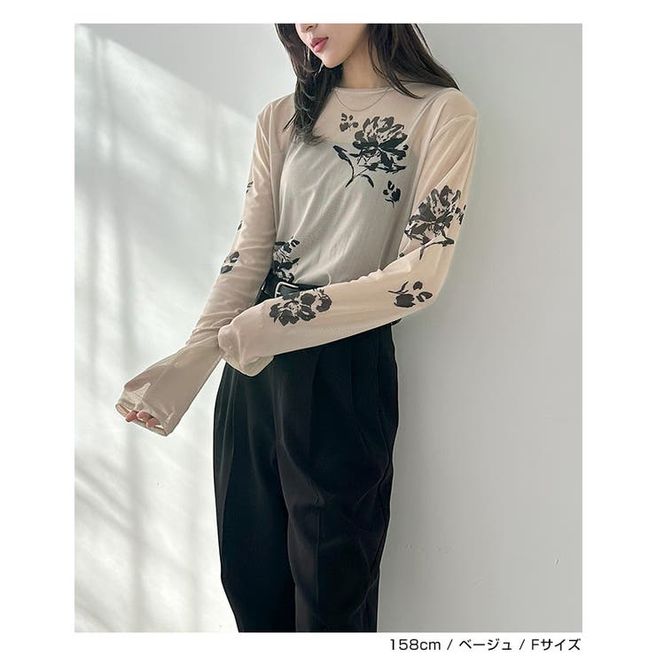 フラワー プリント シアー | andme | 詳細画像8 