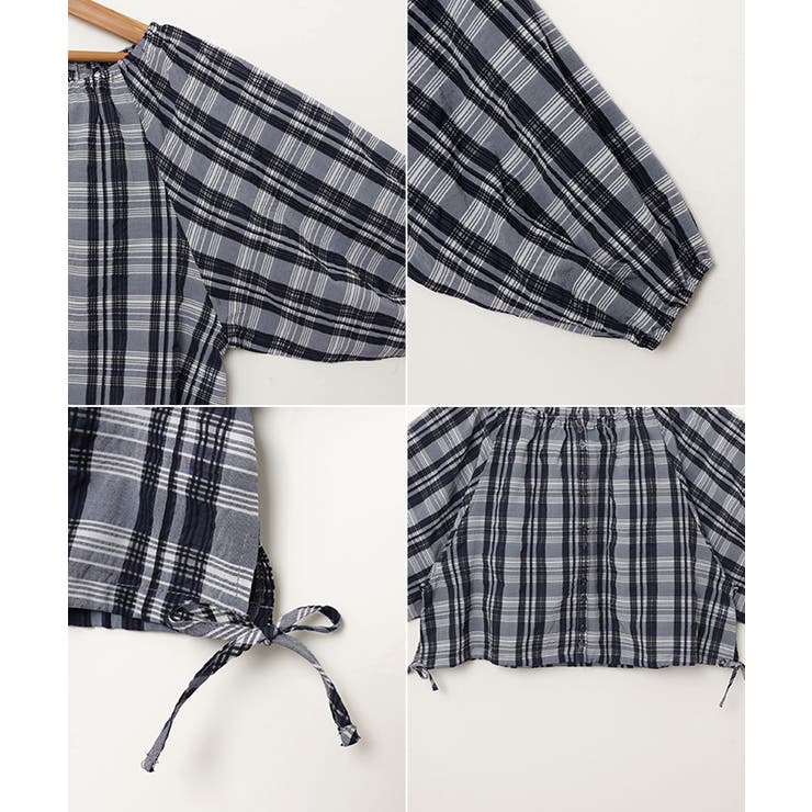 裾リボン シアー チェック | andme | 詳細画像15 