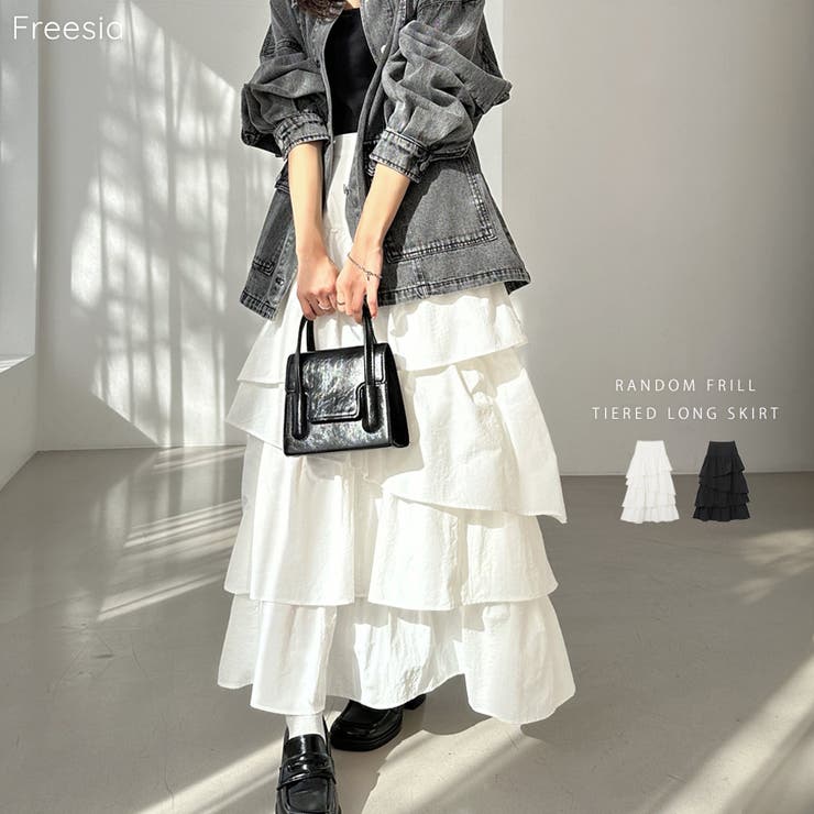 ランダムフリル ティアード ロング | andme | 詳細画像1 