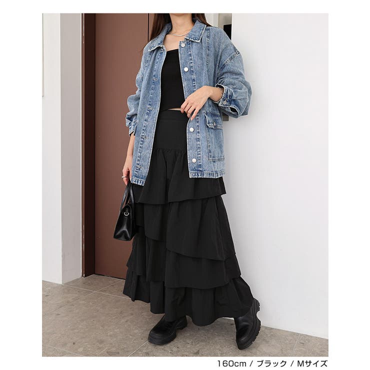 ランダムフリル ティアード ロング | andme | 詳細画像12 