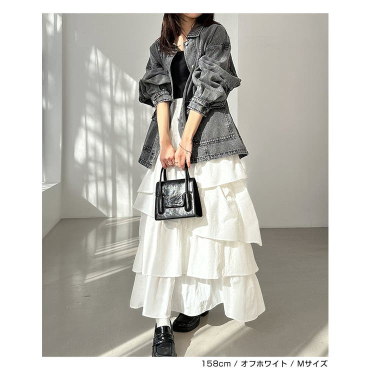 ランダムフリル ティアード ロング | andme | 詳細画像7 