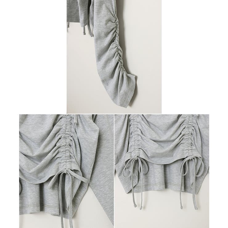 ギャザー リボン オフショルダー | andme | 詳細画像16 