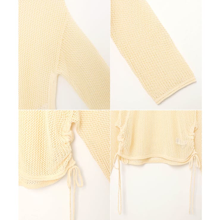 サイドギャザー リボン メッシュ | andme | 詳細画像17 