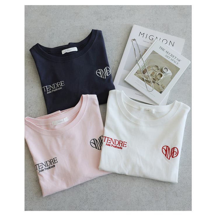 ロゴ エンブロイダリー ショート丈 | andme | 詳細画像6 