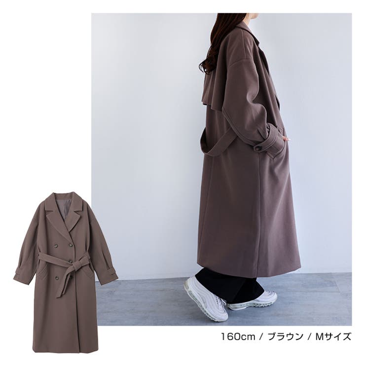 フェイクウール テーラード トレンチコート[品番：AZ000004175]｜andme