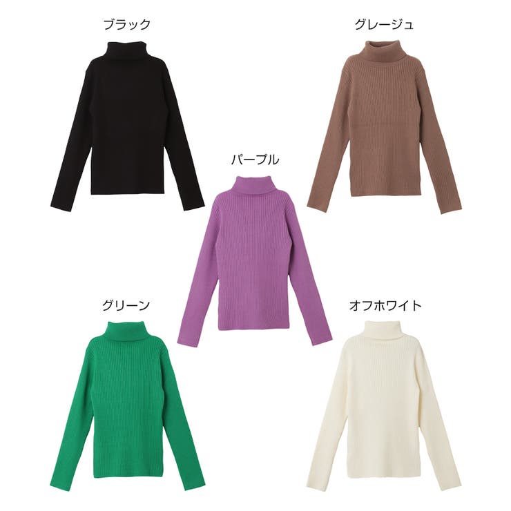 タートルネック 長袖 ニット | andme | 詳細画像2 