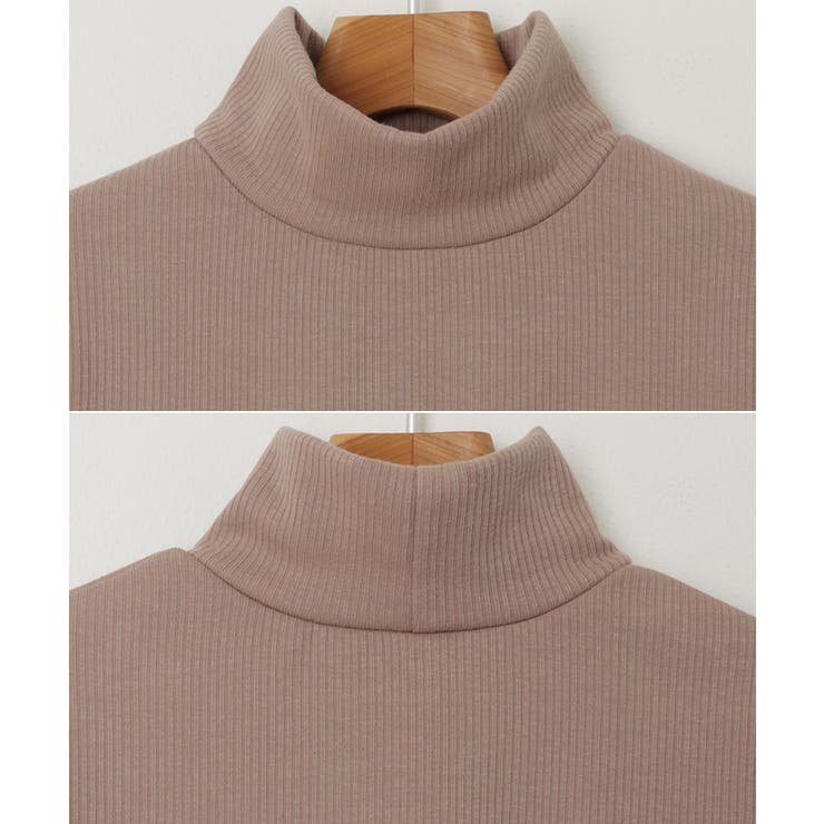 裏起毛 テレコ ハイネック | andme | 詳細画像14 