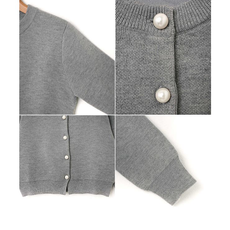 パールボタン 長袖 ニット | andme | 詳細画像16 