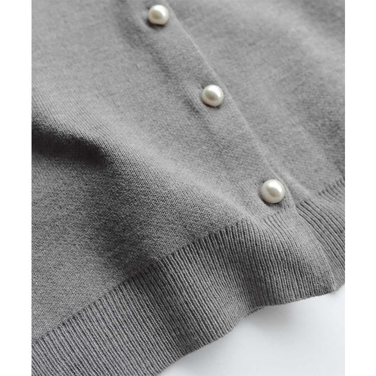 パールボタン 長袖 ニット | andme | 詳細画像18 
