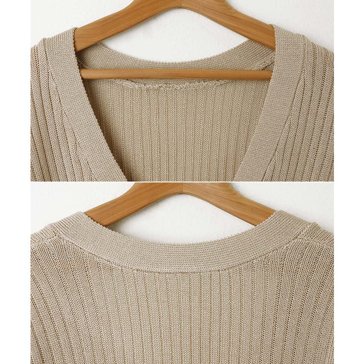 リネンタッチ ショート丈 リブ | andme | 詳細画像13 