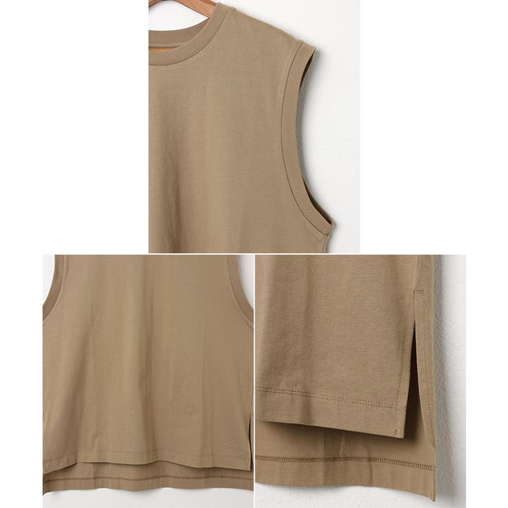 ロング丈 ノースリーブ トップス[品番：AZ000004326]｜andme