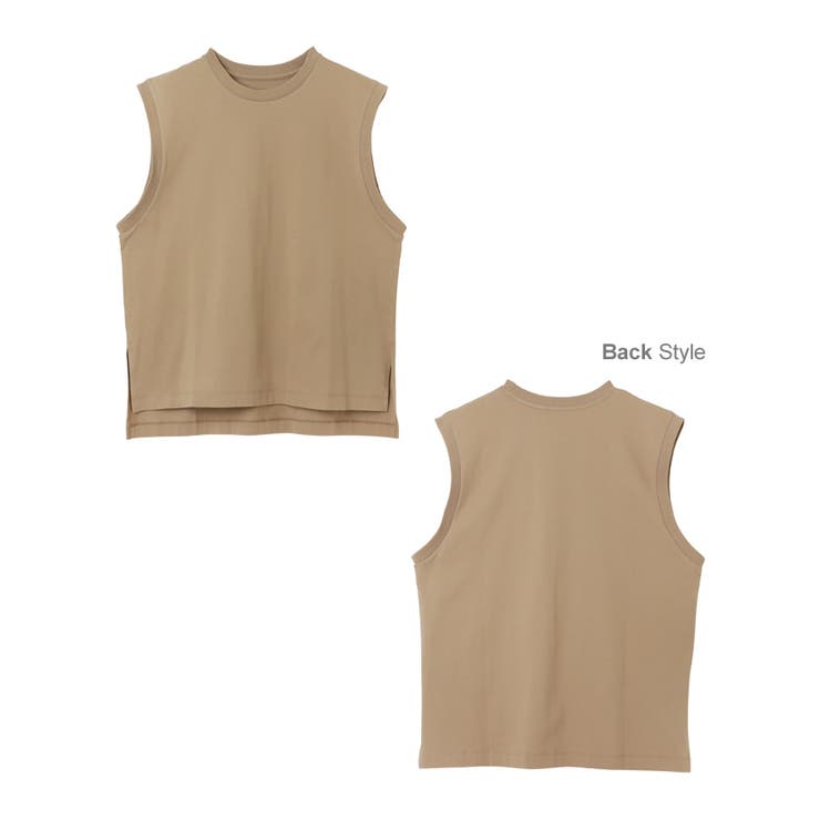 ロング丈 ノースリーブ トップス[品番：AZ000004326]｜andme