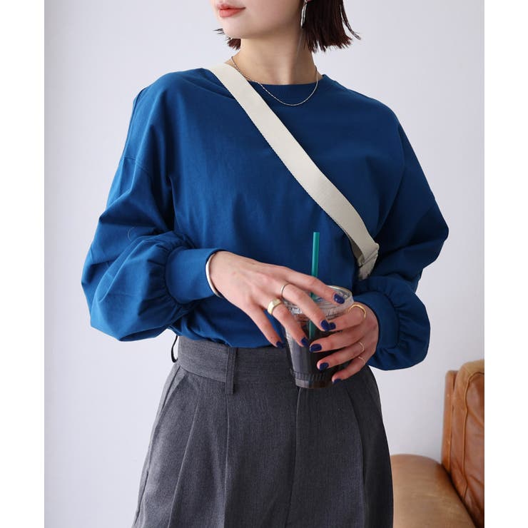 無地 ボーダー ボリューム袖 | andme | 詳細画像43 