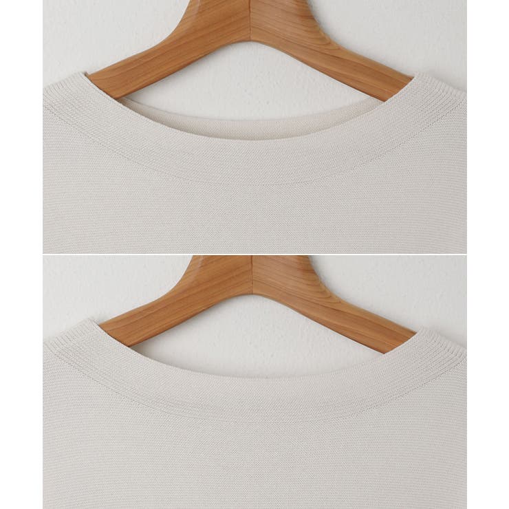 ガーター編み ボートネック 長袖 | andme | 詳細画像13 