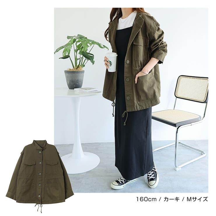 2way ミリタリー  ジャケット[品番：AZ000004249]｜andme（アンドミー）のレディースファッション通販｜SHOPLIST（ショップリスト）