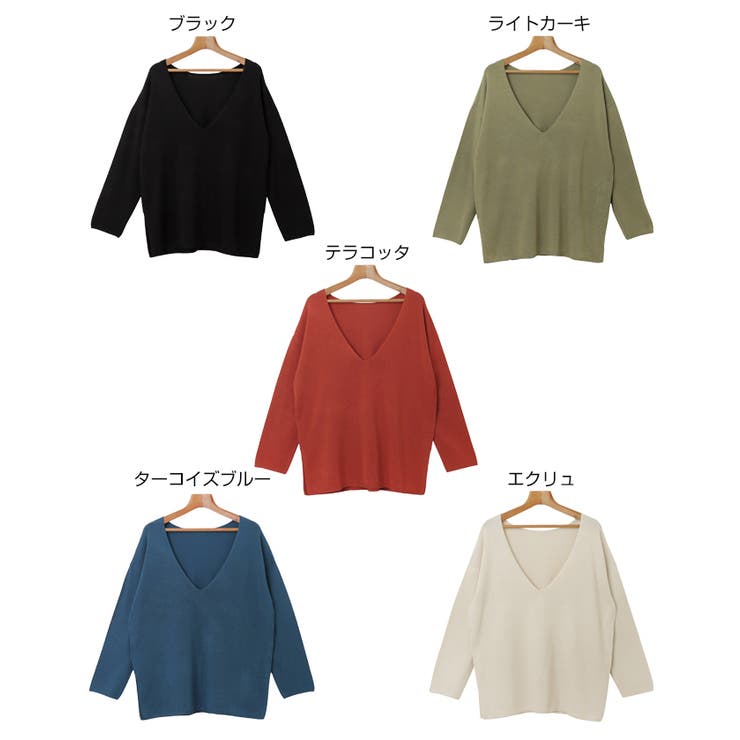 リネンタッチ Vネック 長袖 | andme | 詳細画像2 