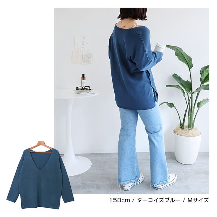 リネンタッチ Vネック 長袖 | andme | 詳細画像11 