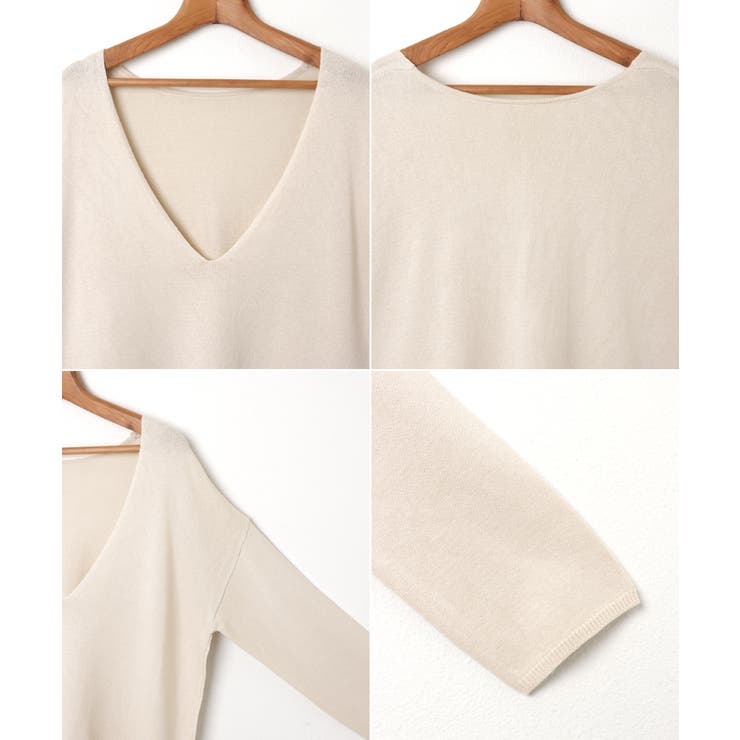 リネンタッチ Vネック 長袖 | andme | 詳細画像13 