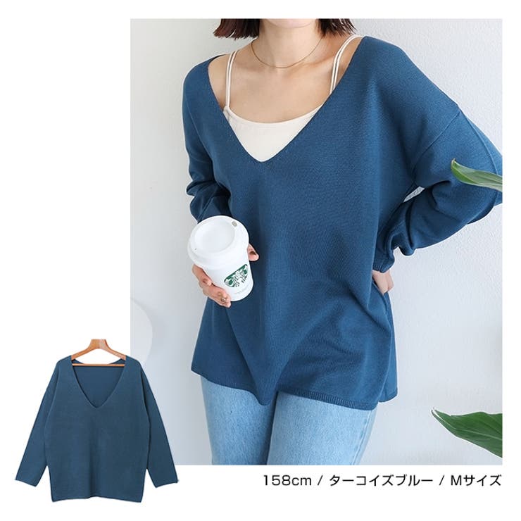 リネンタッチ Vネック 長袖 | andme | 詳細画像10 