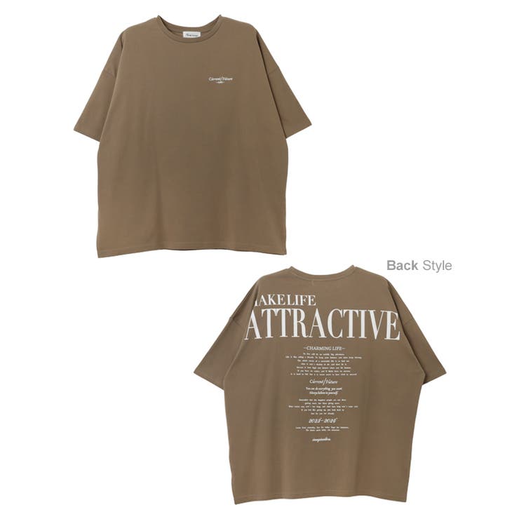 バックロゴ オーバーサイズ Tシャツ[品番：AZ000004341]｜andme
