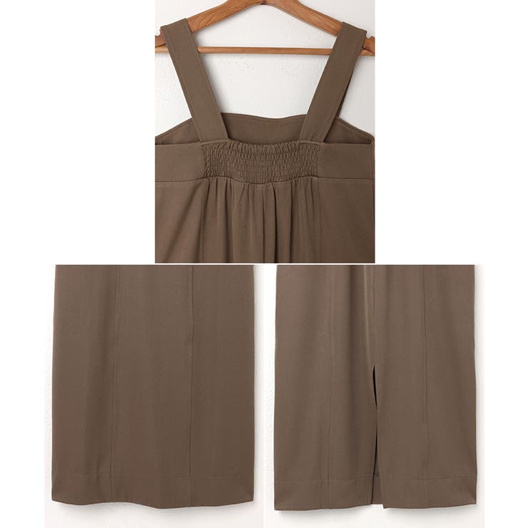 ツイル スクエアネック ワンピース | andme | 詳細画像9 