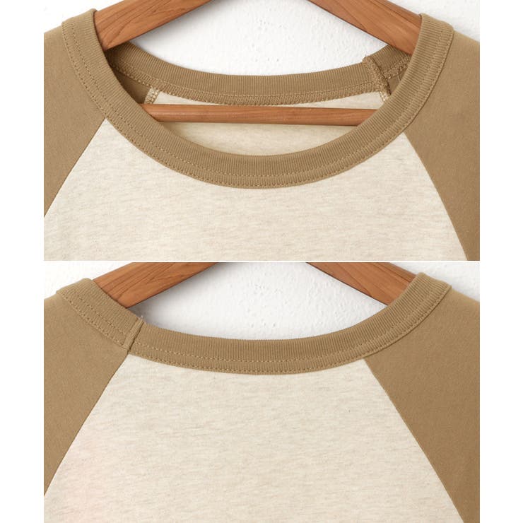 配色ラグラン Tシャツ ワンピース | andme | 詳細画像15 