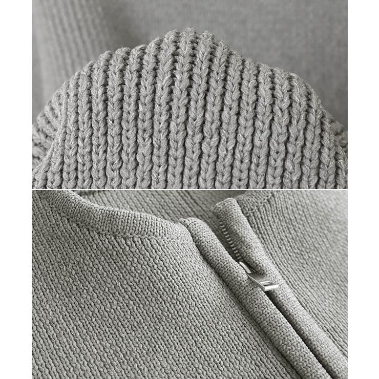 無地 ボーダー ジップ | andme | 詳細画像16 