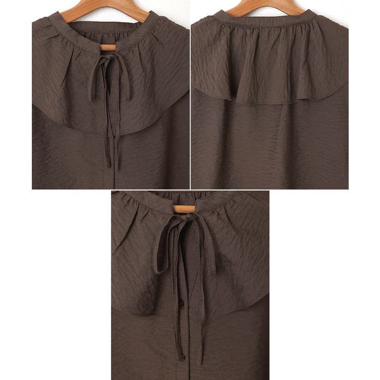 ボリューム袖 フリルカラー ブラウス | andme | 詳細画像14 